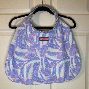 Vineyard Vines Martha's Vineyard Purple Island Palm Tree Hibiscus Tote Bag